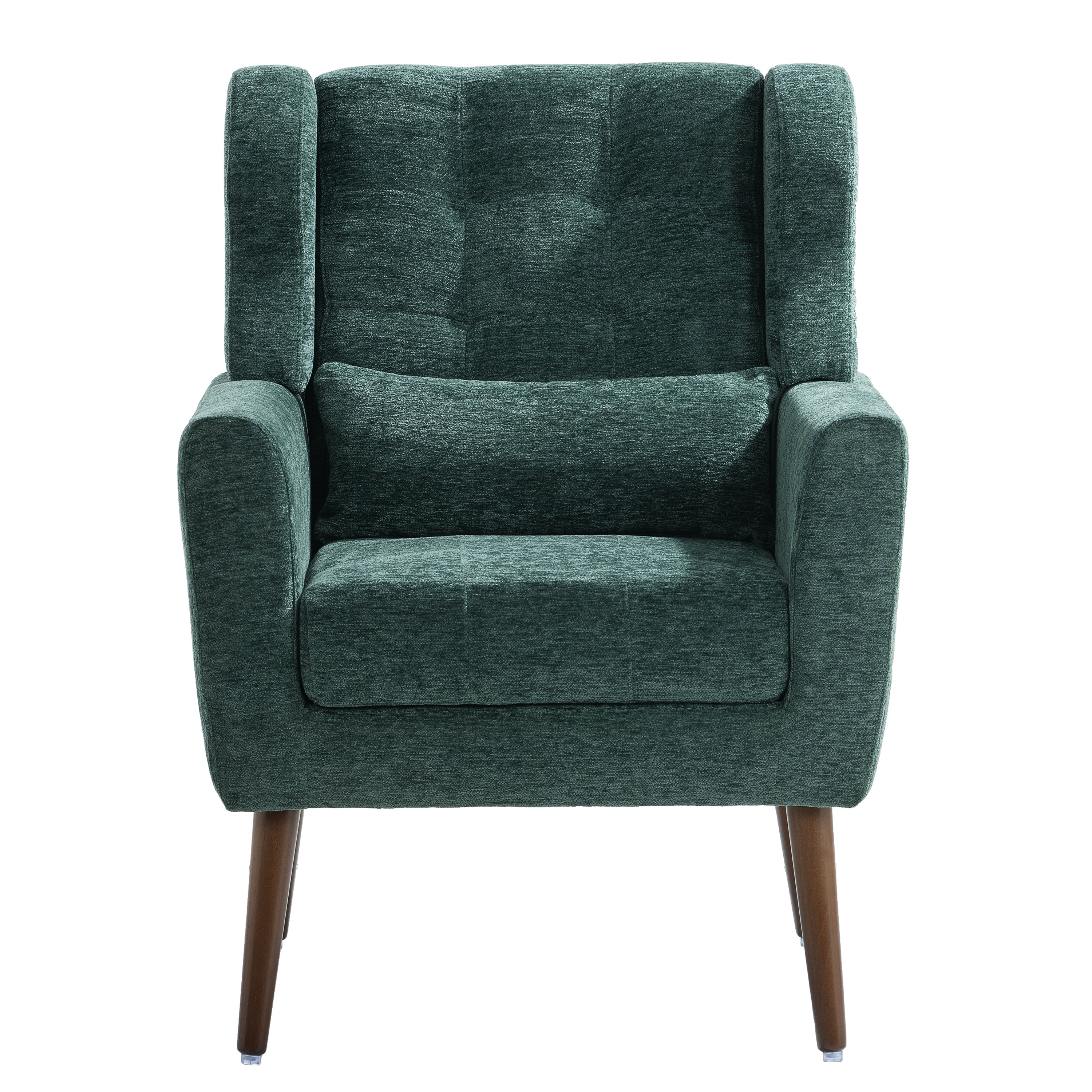 Modern Mid Century Accent Chair (Blackish Green)
