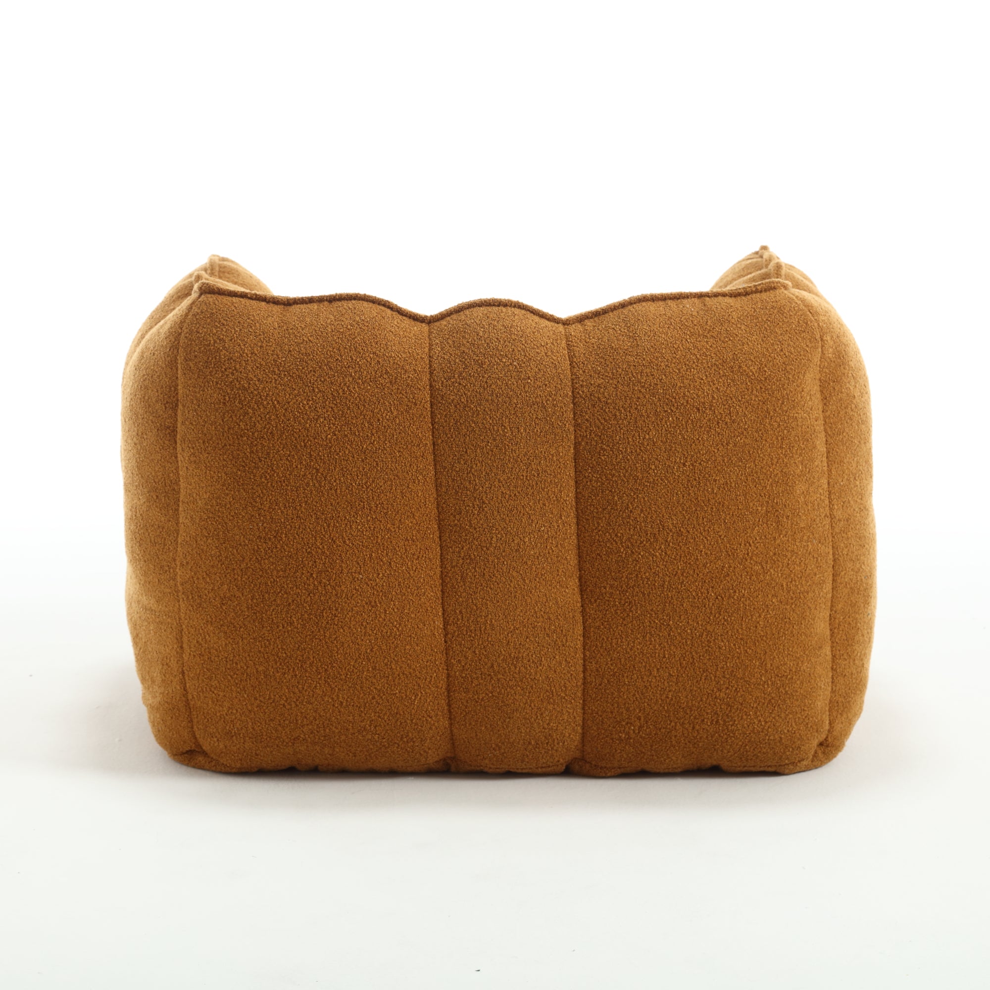 Plush Foam Lounger w/ Ottoman (Khaki)