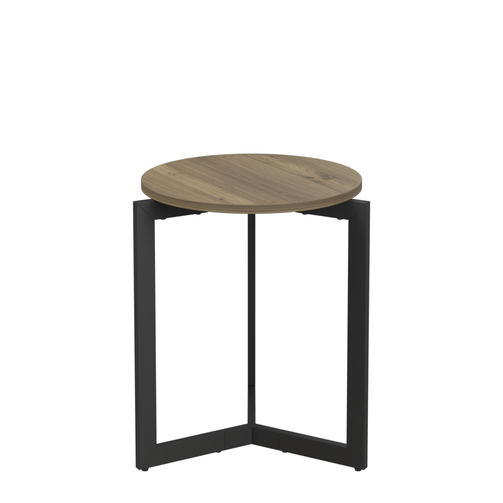 Round Accent End Table w/ Sturdy Metal Frame