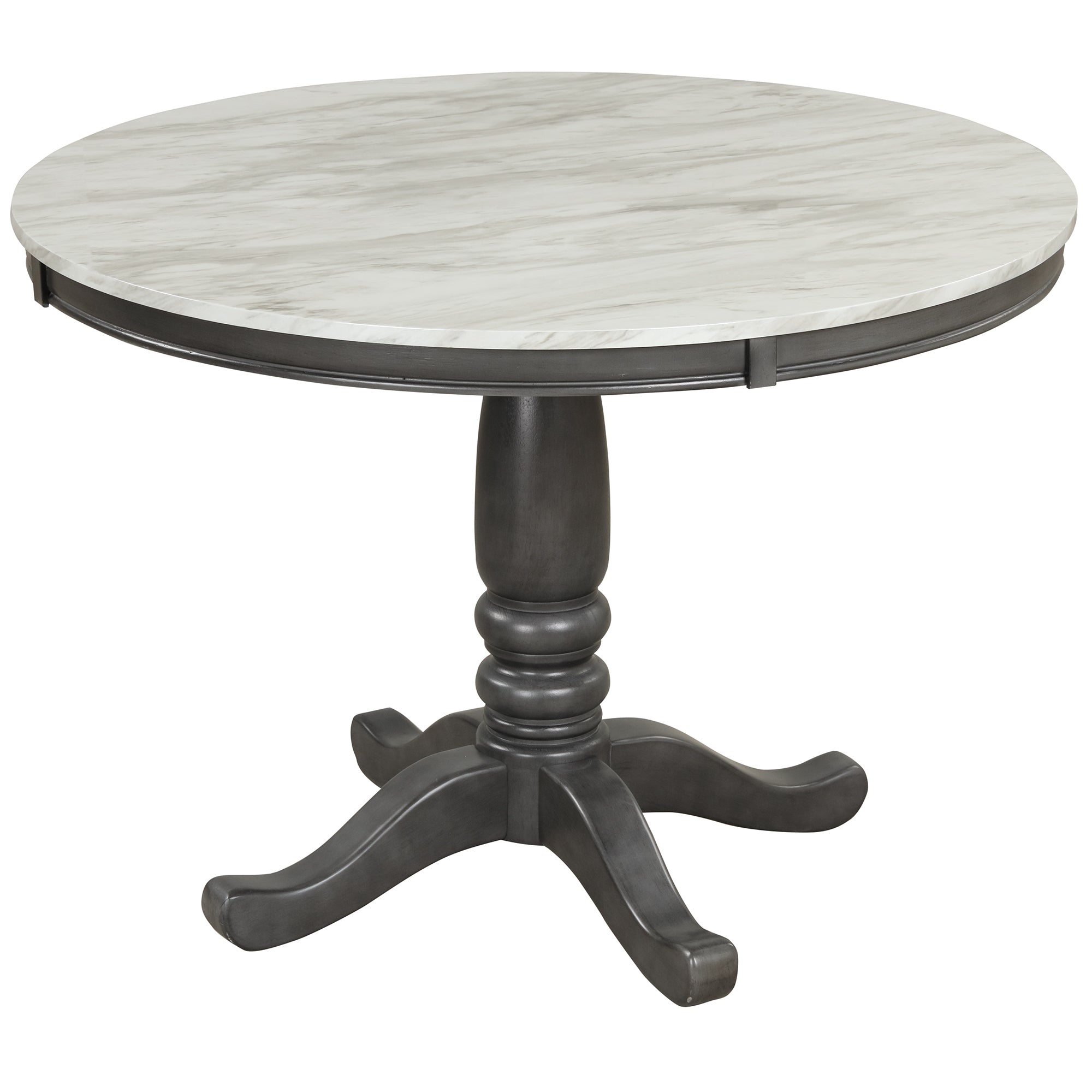 Orisfur 5 Piece Solid Wood Dining Table (Gray)
