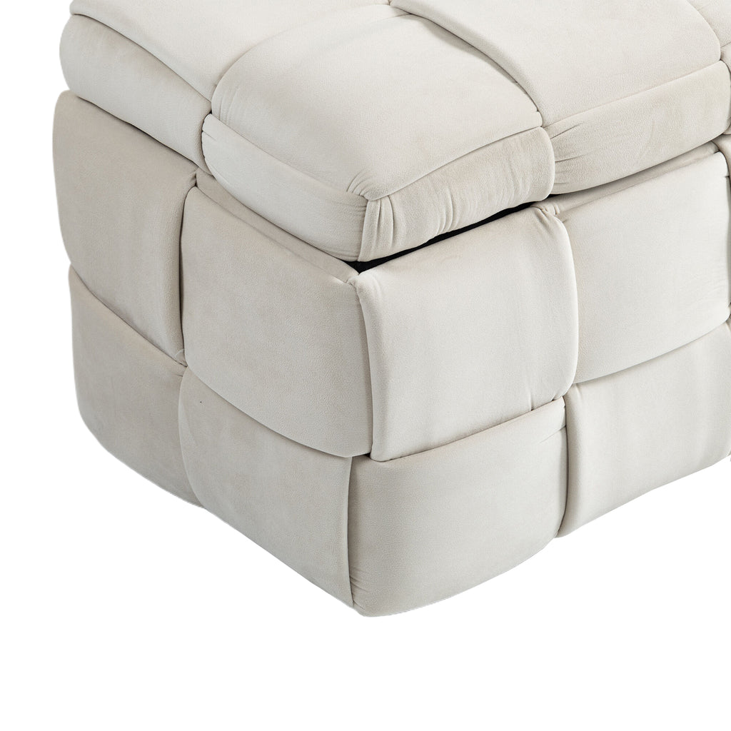 COOLMOR Ottoman chair w/ Storage (beige)