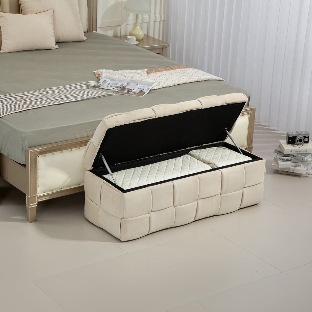 COOLMOR Ottoman chair w/ Storage (beige)