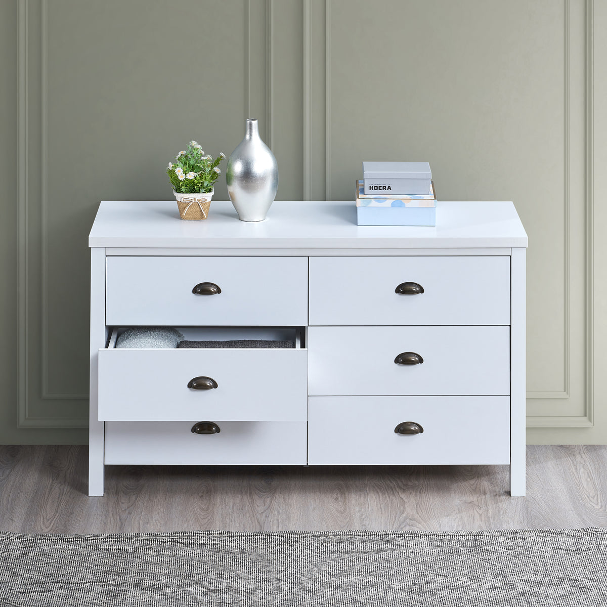 SAFARI 6-drawer main dressing table with interlocking drawer function