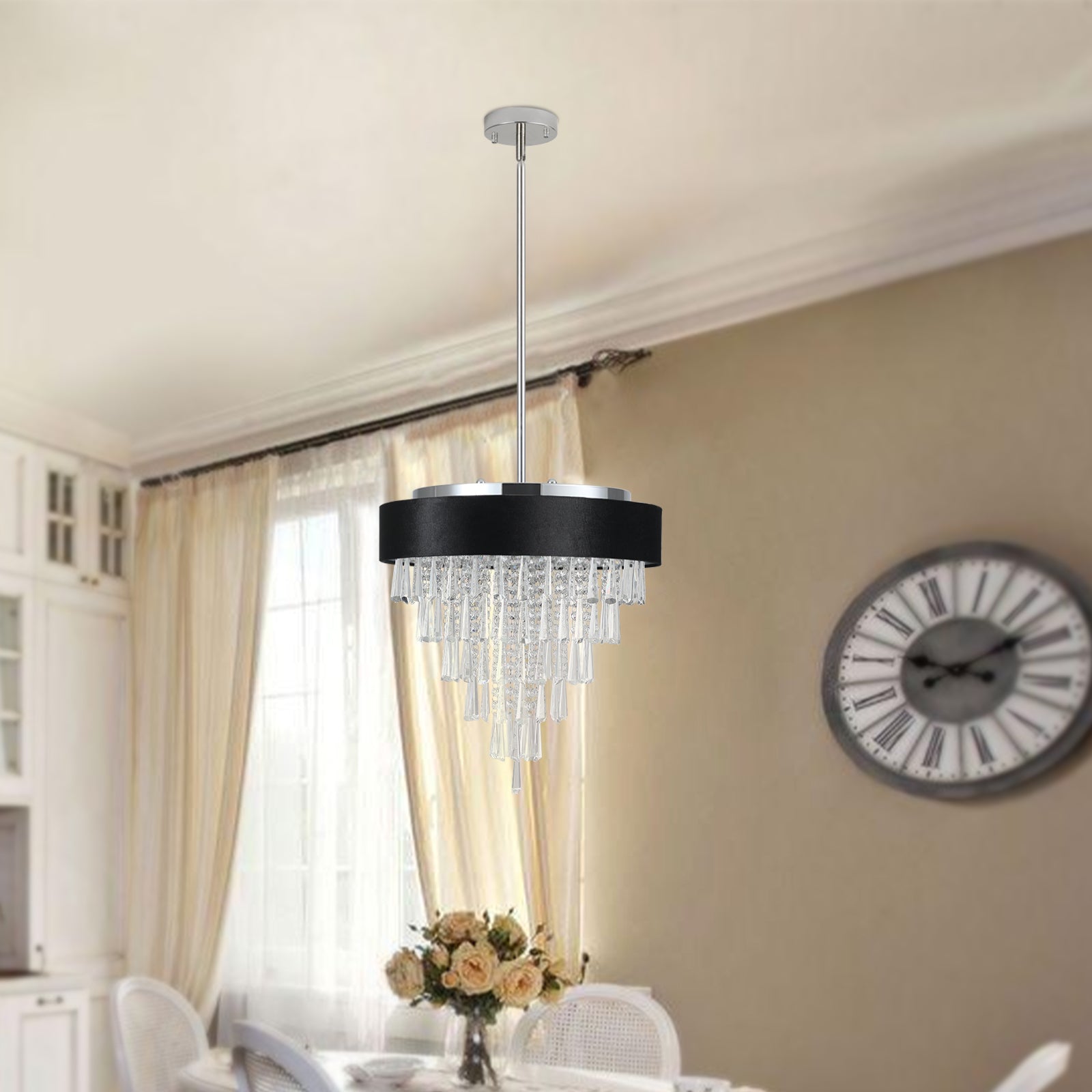 Three-Dimensional Octagonal Crystal Chandelier