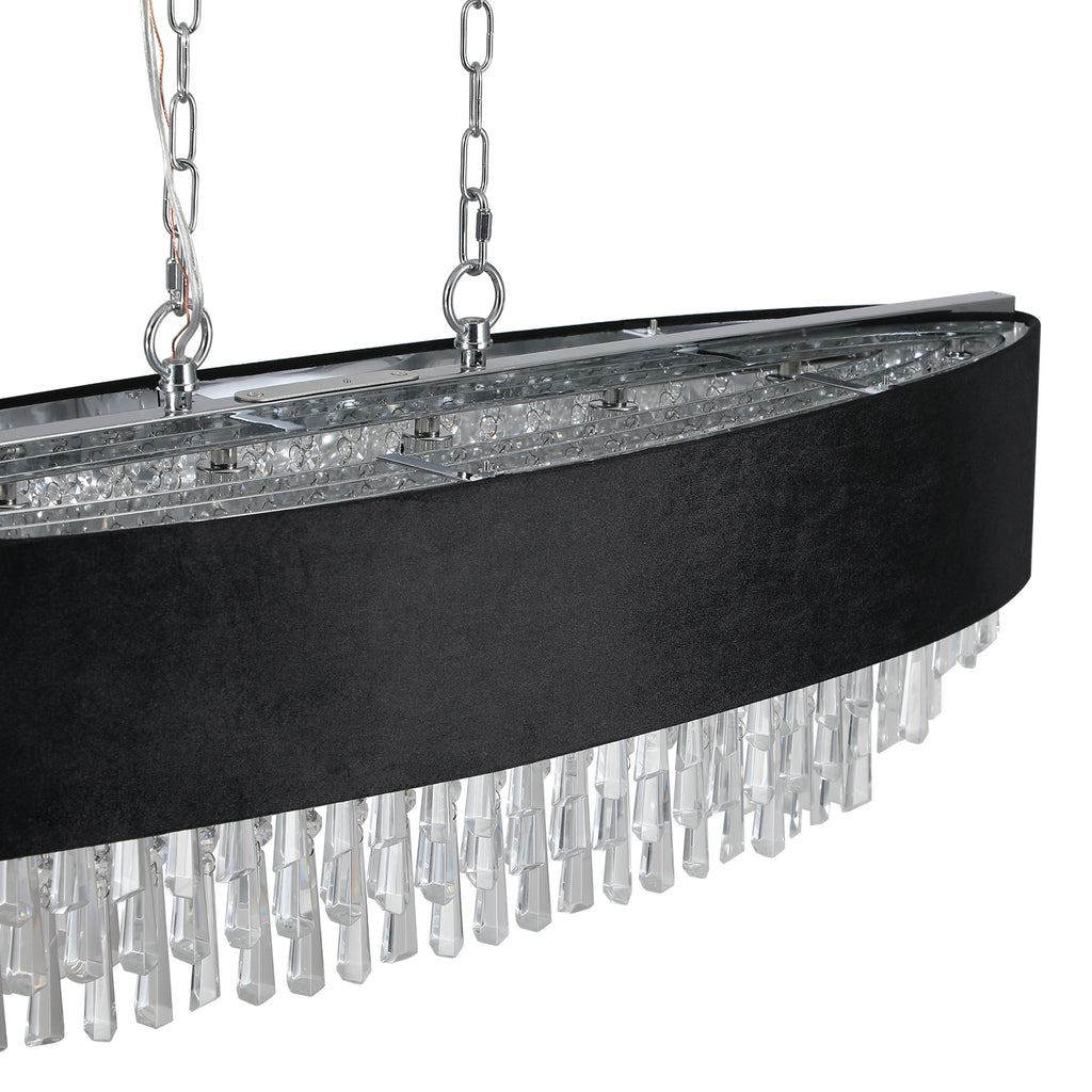 Modern Crystal Chandelier Light Fixture - Flat