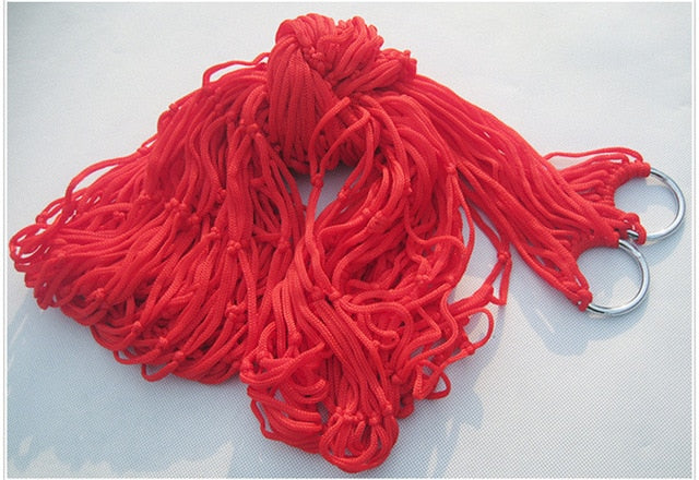 Single-Person Mesh Nylon Hammock