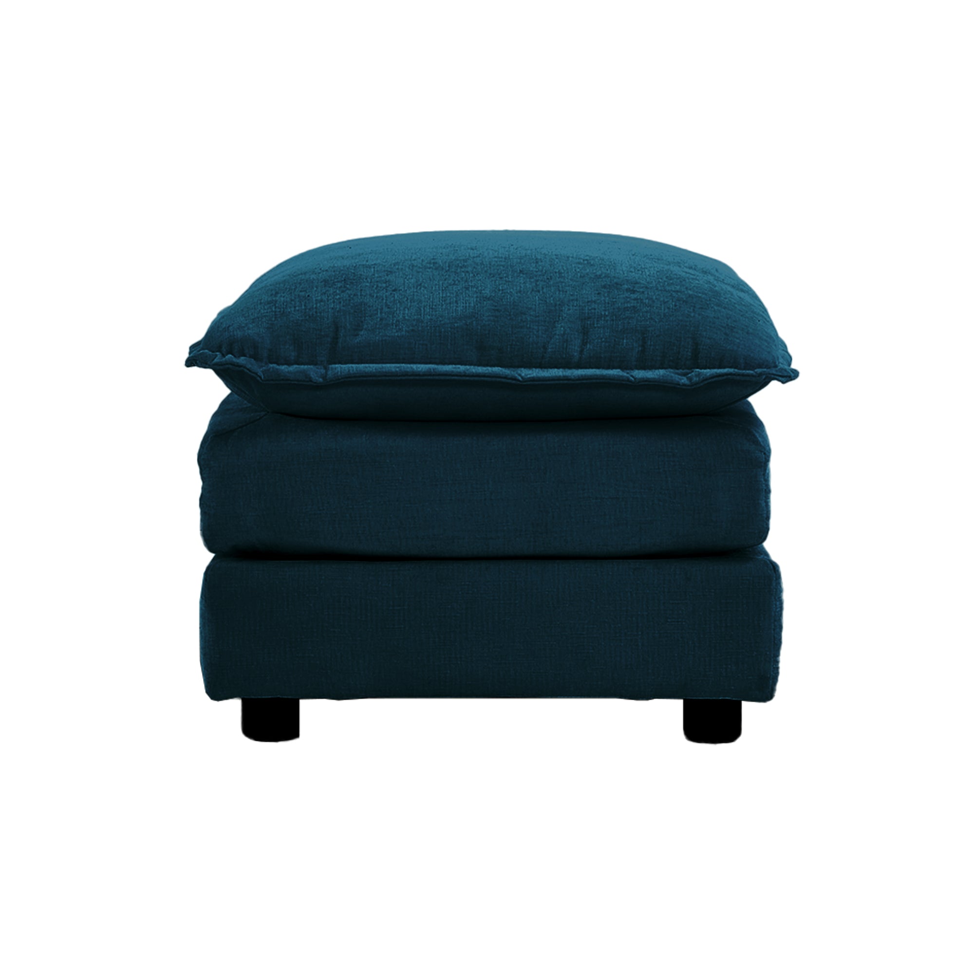 Chenille Ottomans Footrest (Blue)