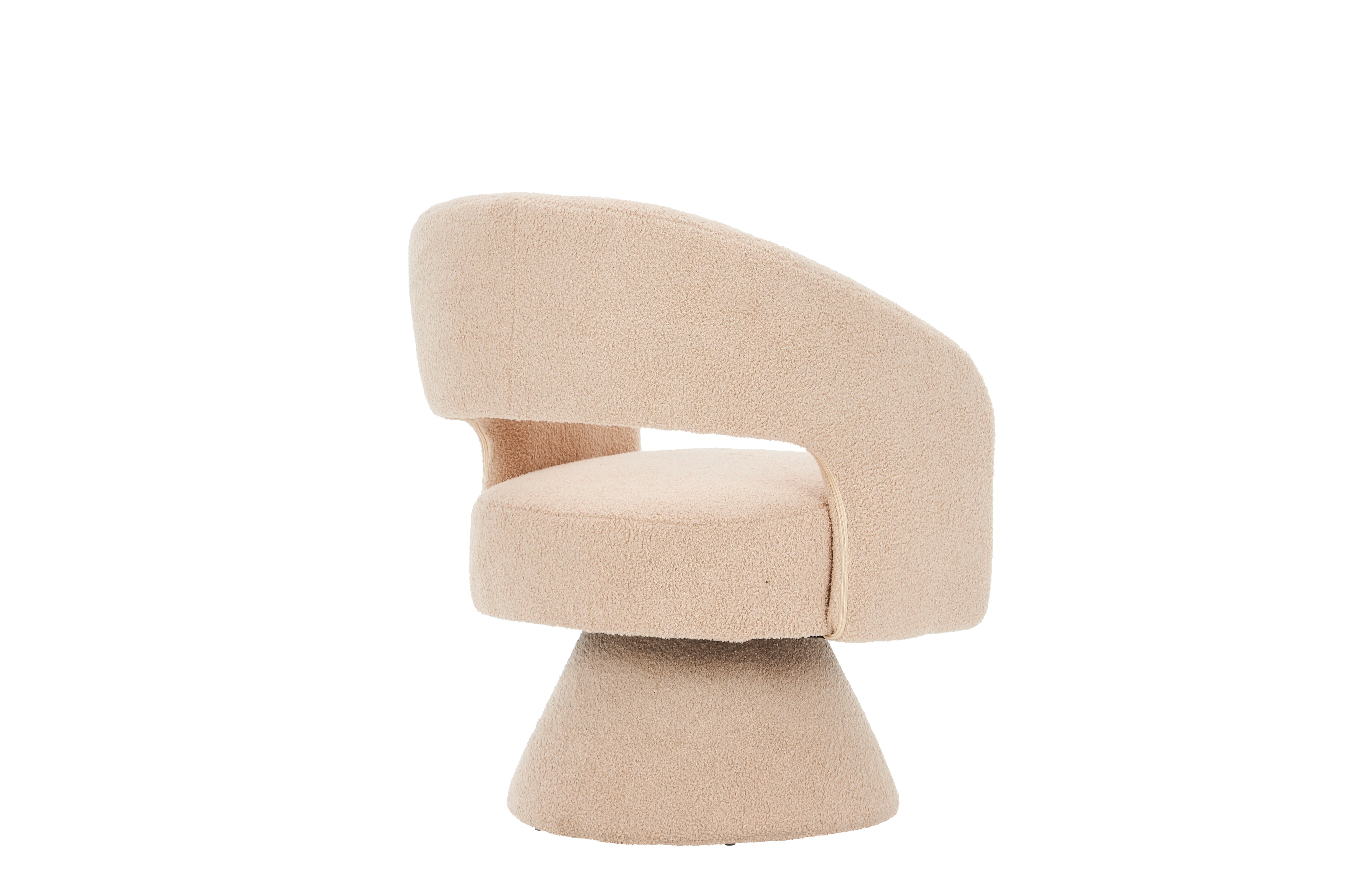 Swivel Teddy Accent Armchair (Nude)