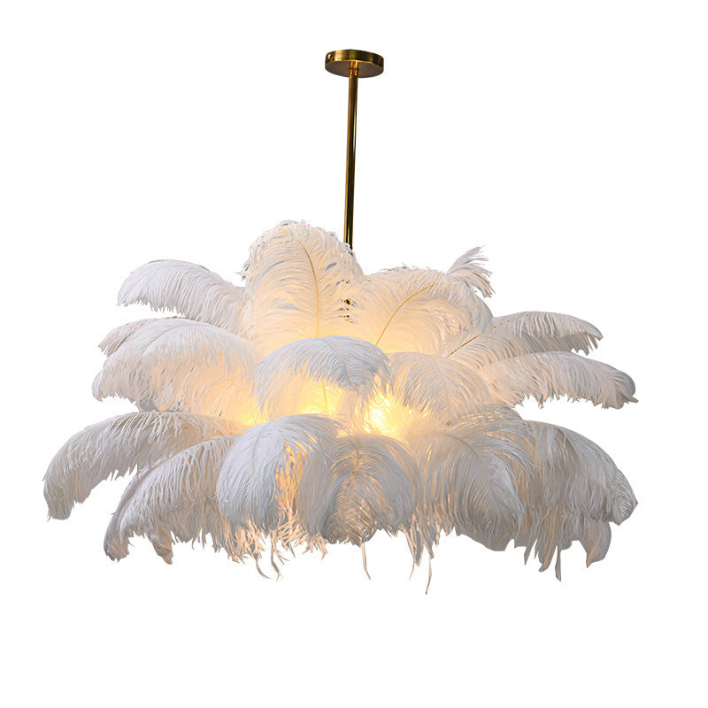 Chic Nordic Feather Lamp LED Chandelier