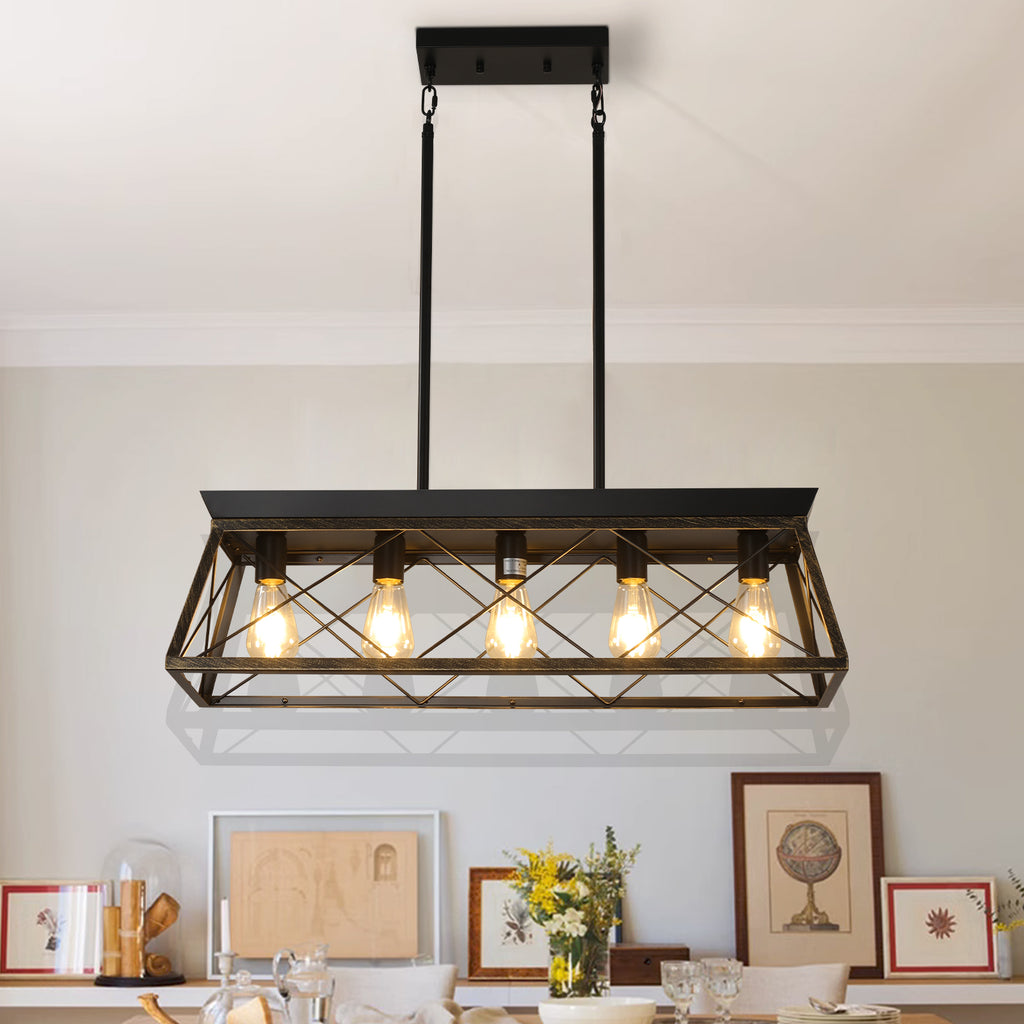 Meridian Forge Pendant - Brown (No Bulbs)