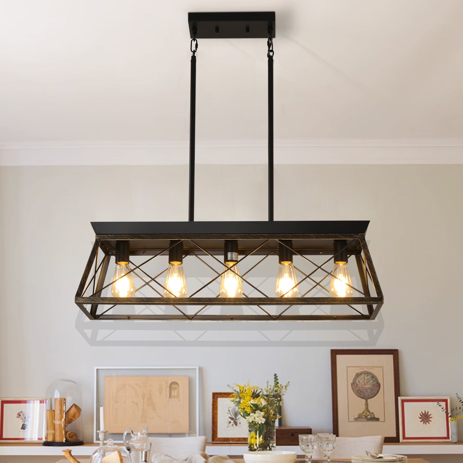 Meridian Forge Pendant - Brown (No Bulbs)