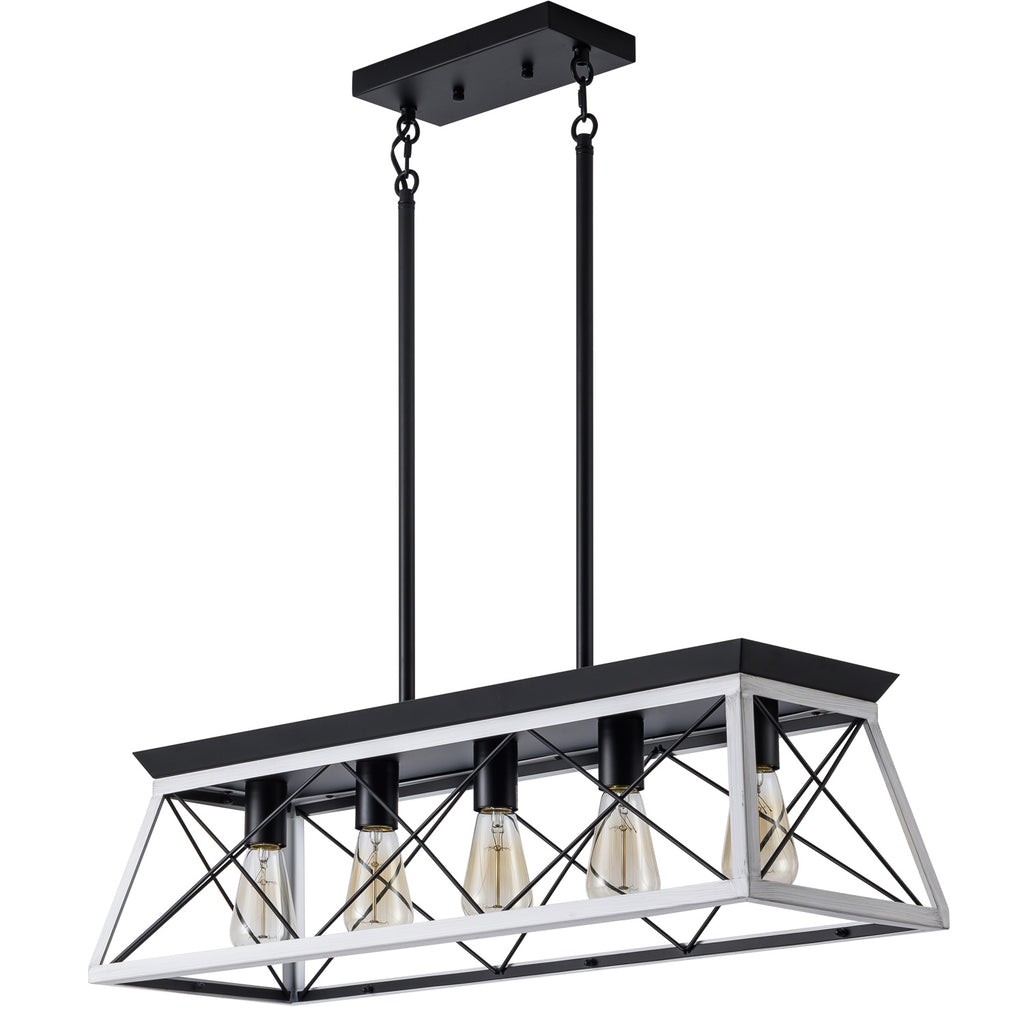 Meridian Forge Pendant - White (No Bulbs)