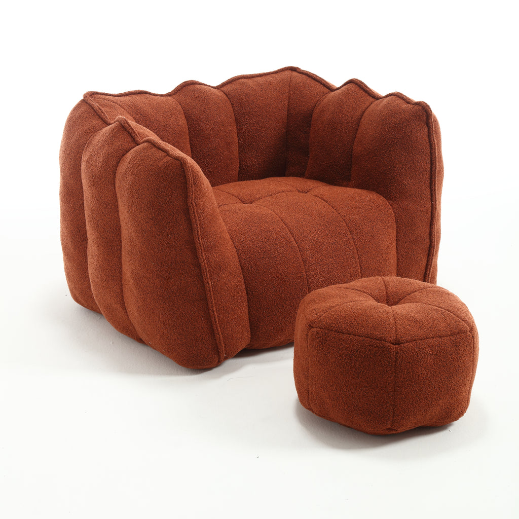 Plush Foam Lounger w/ Ottoman