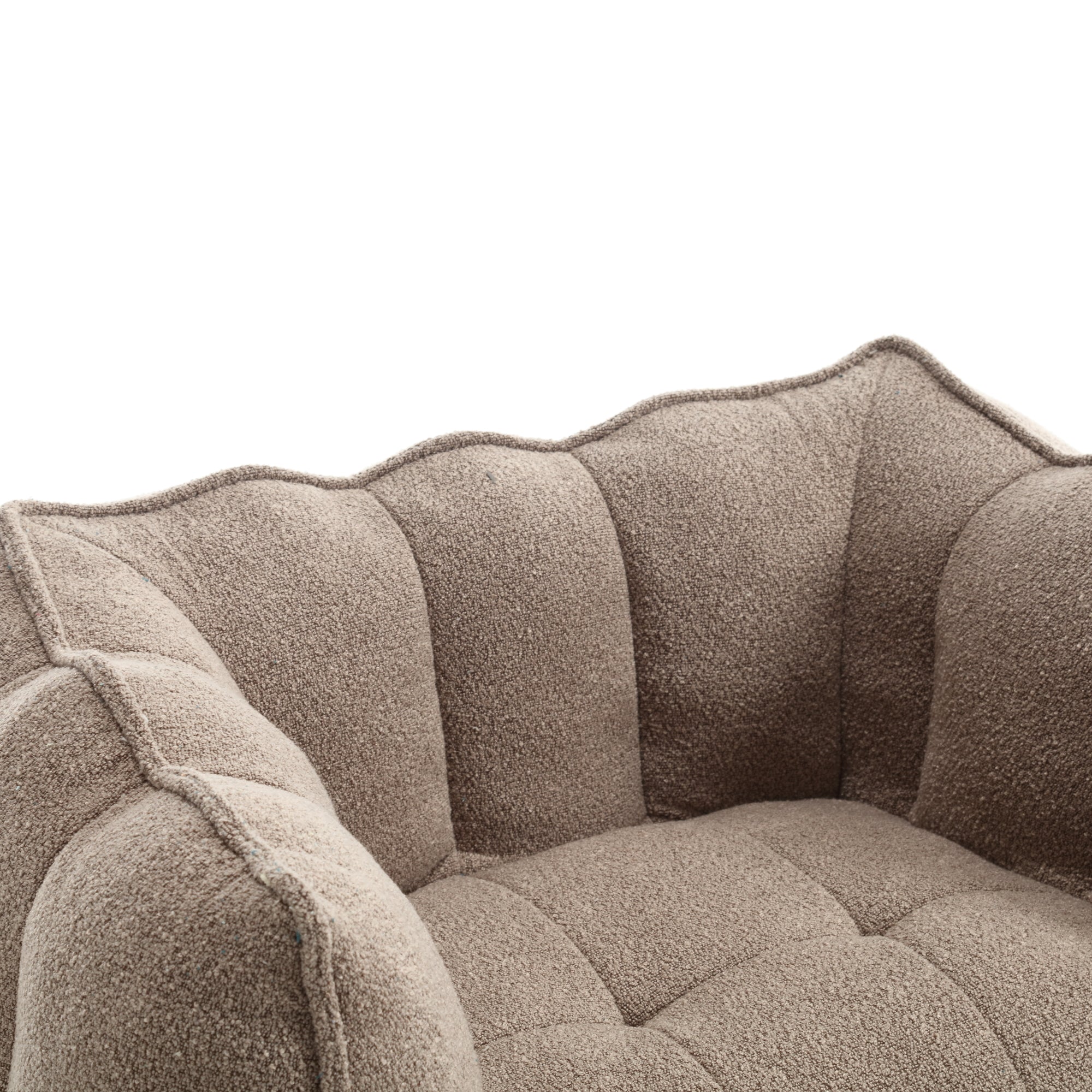 Plush Foam Lounger w/ Ottoman (Coffee)