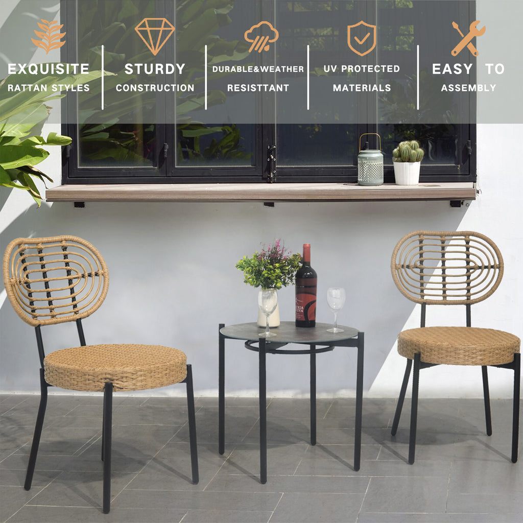 3 Piece Luxury Outdoor Wicker Furniture