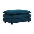 Chenille Ottomans Footrest (Blue)