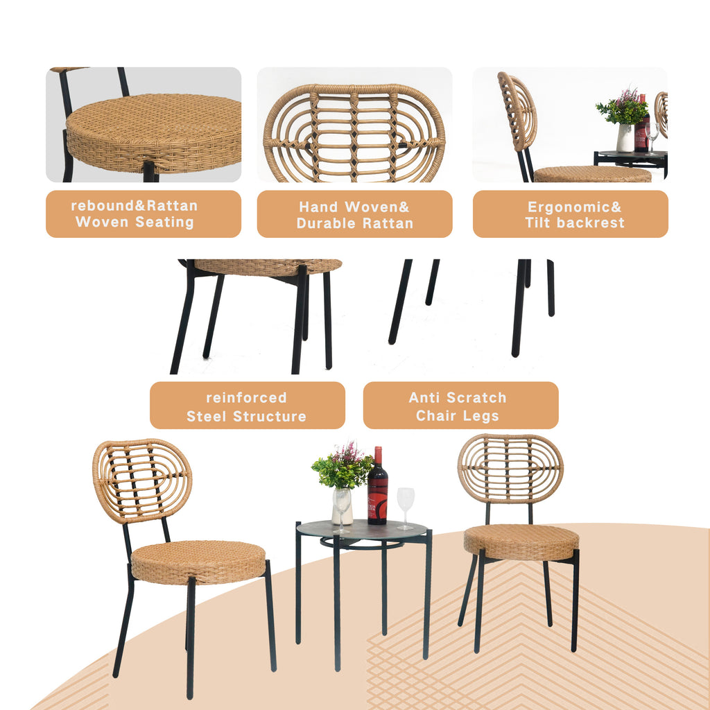 3 Piece Luxury Outdoor Wicker Furniture
