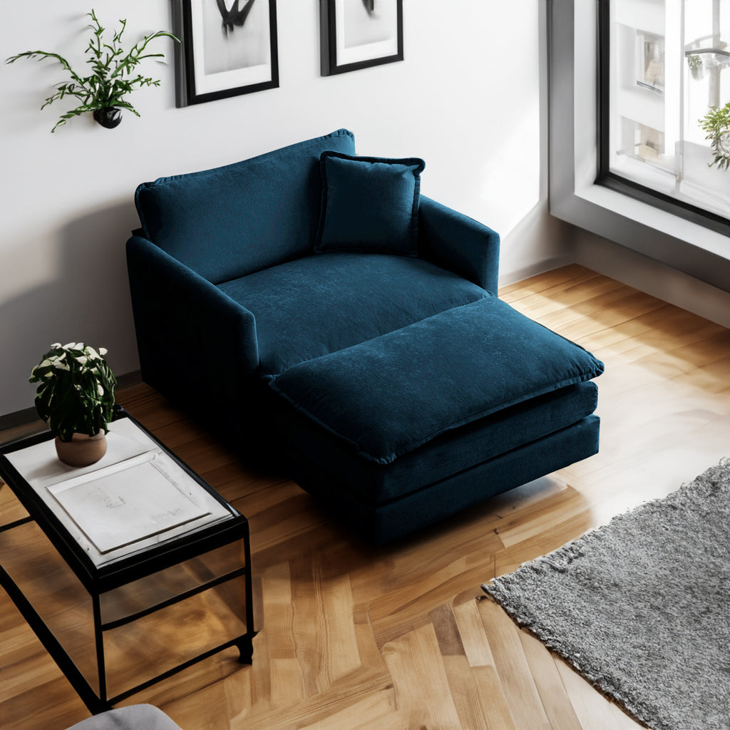 Modern Accent Chair w/ Ottoman