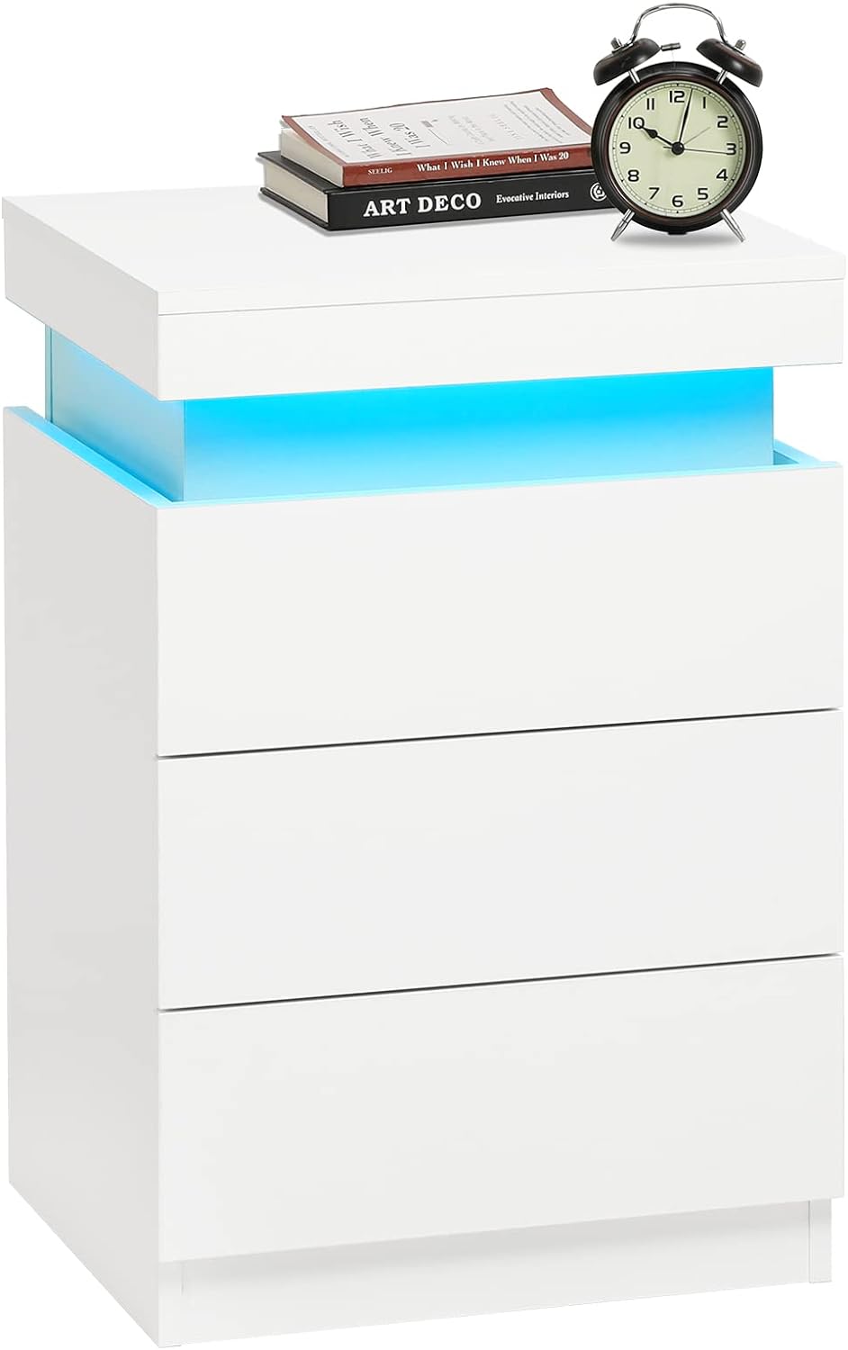 Modern Multi-Colour LED Night Table (White)