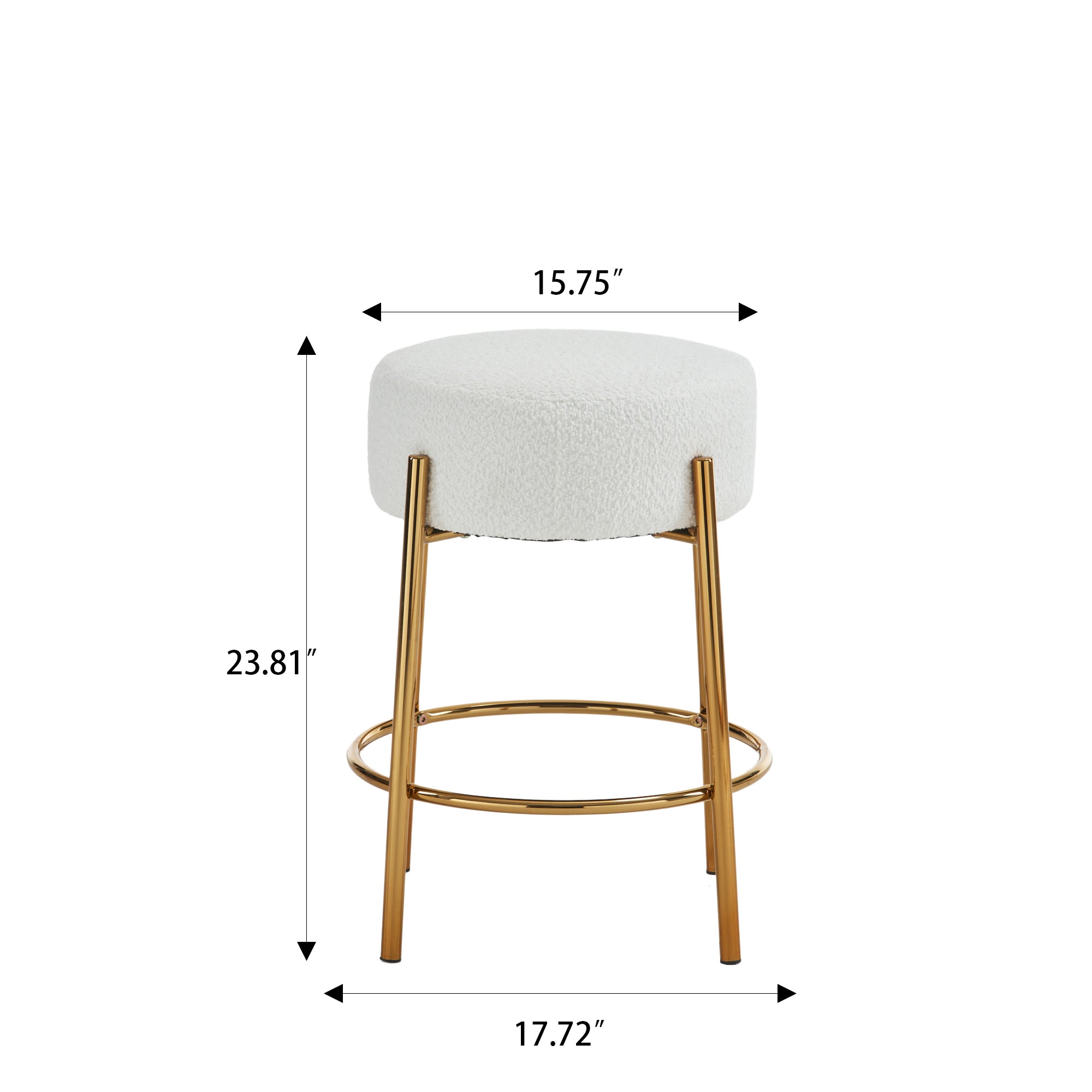 Contemporary Cushioned Dining Stool - Set of 2