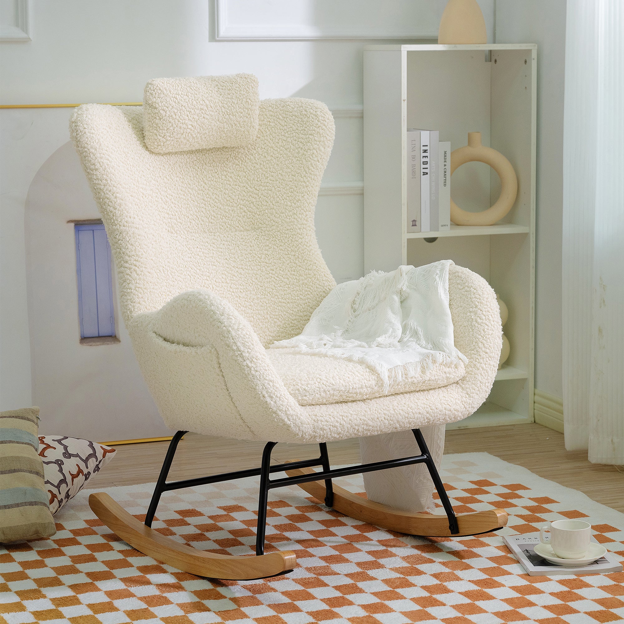 Cashmere Rocking Chair (Beige)