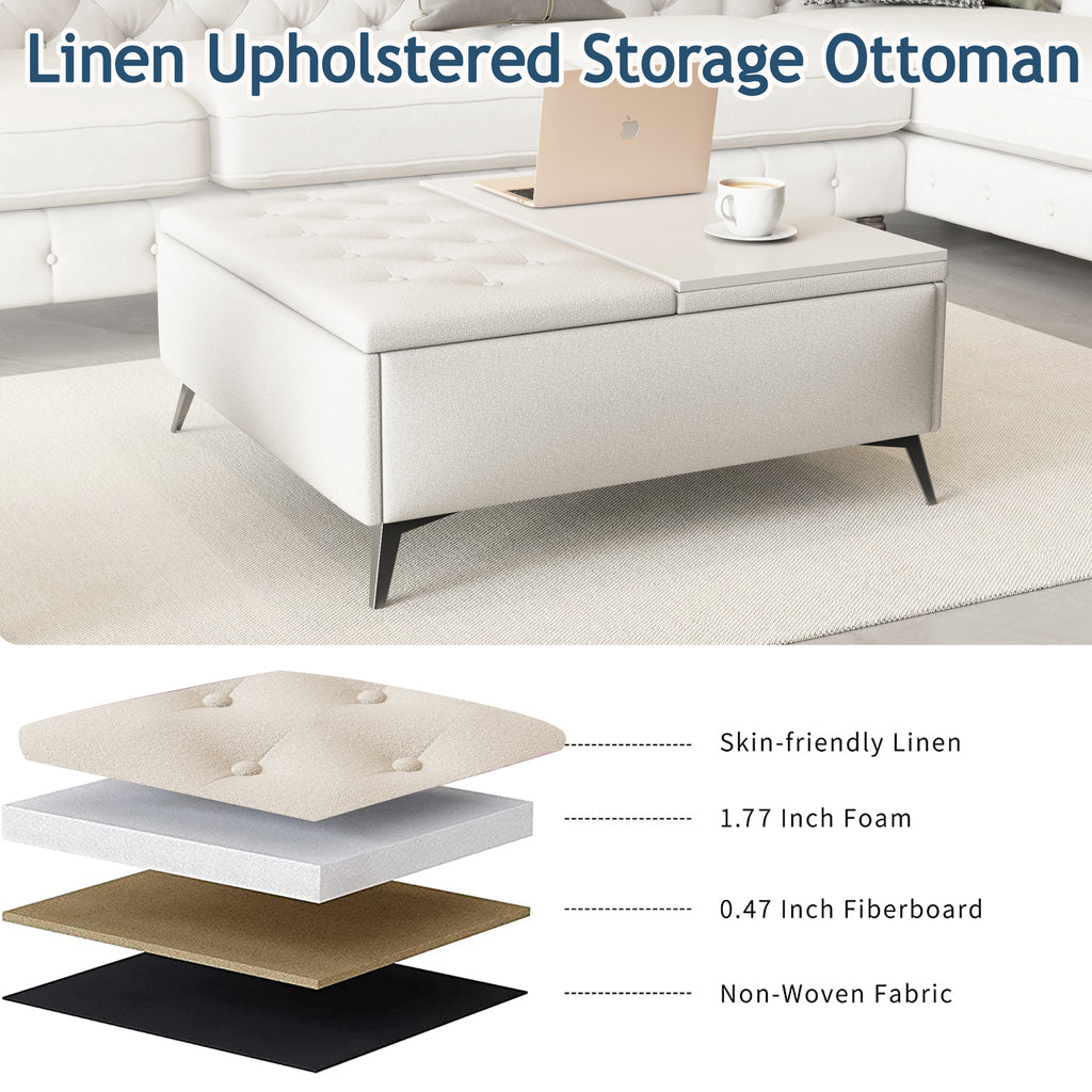 35 inch Square Storage Bench/Coffee Table