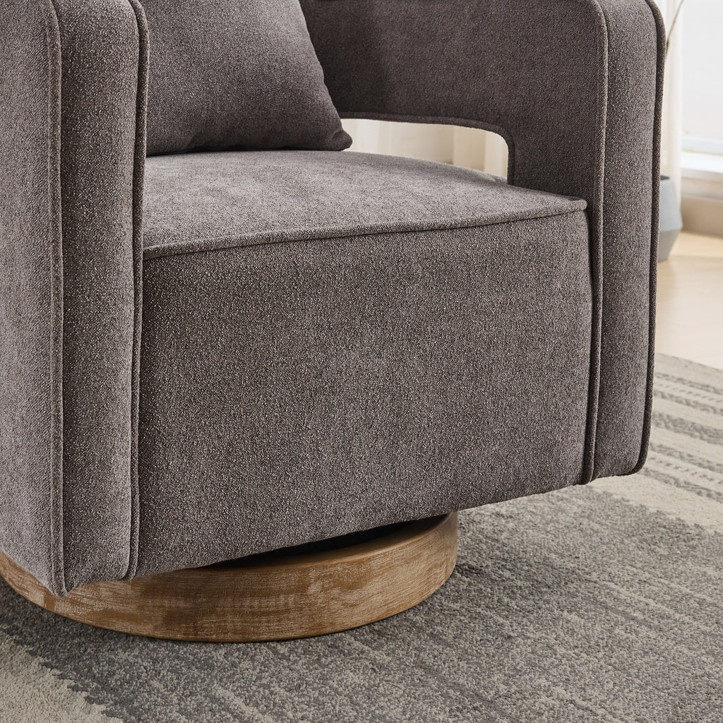 Swivel Accent Open Back Chair (Charcoal)