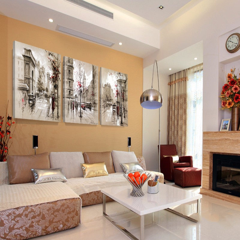 City Street Wall Art Canvas - No Frame