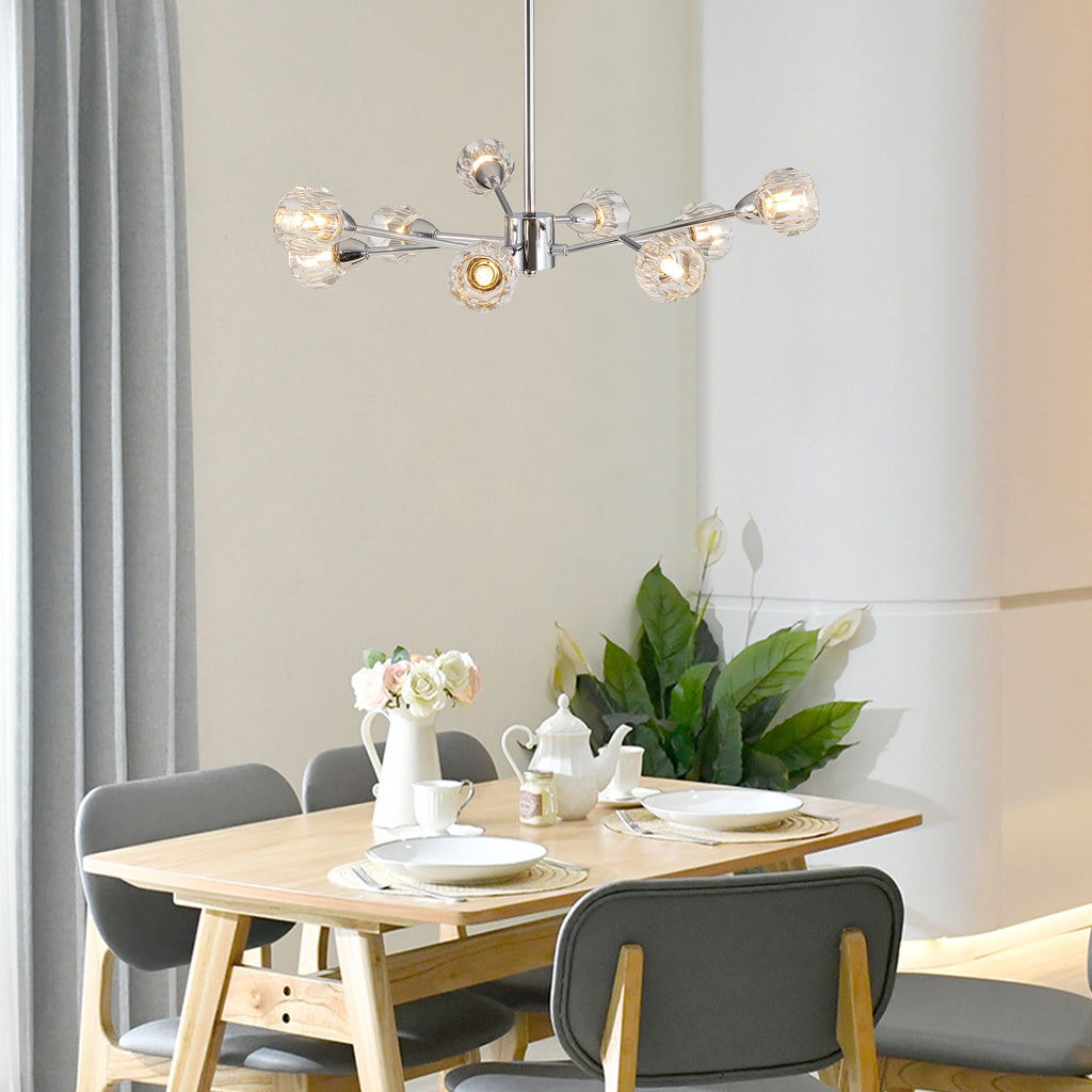 Crystal Chrome Chandelier