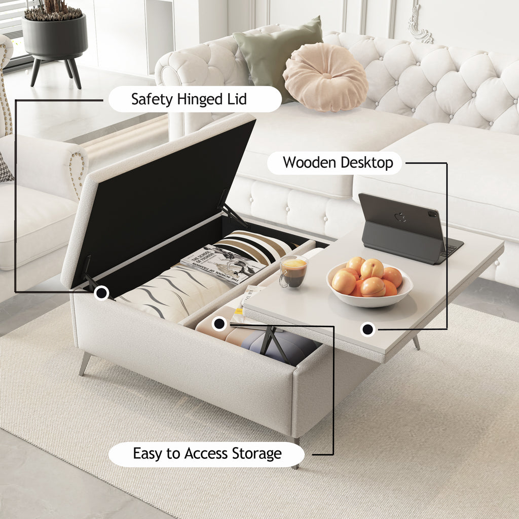 35 inch Square Storage Bench/Coffee Table