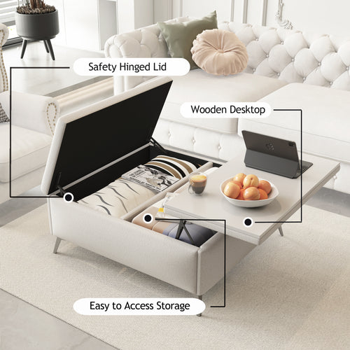 35 inch Square Storage Bench/Coffee Table