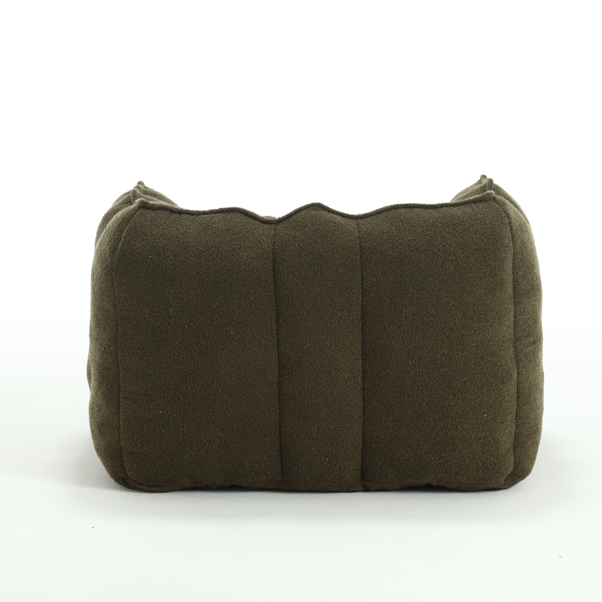 Plush Foam Lounger w/ Ottoman (Olive Green)