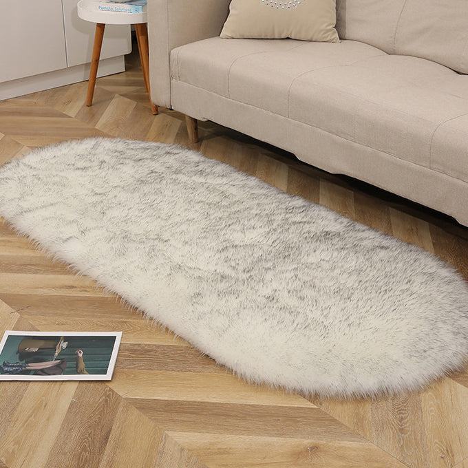 Chic Oval Plush Carpet, Window Mat