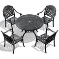 5-Piece Set Of Cast Aluminum Patio Furniture w/ Cushions