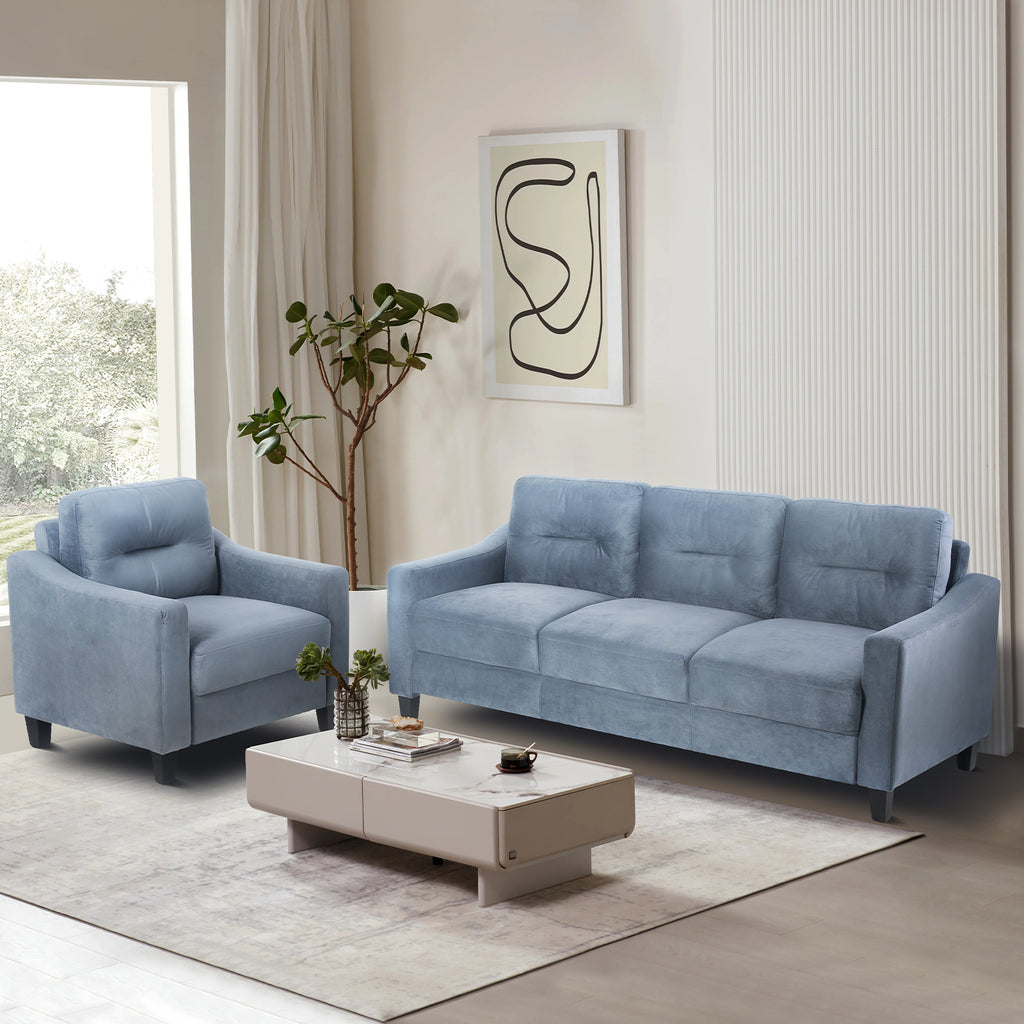 Comfortable Chenille Sectional Sofa (Gray)
