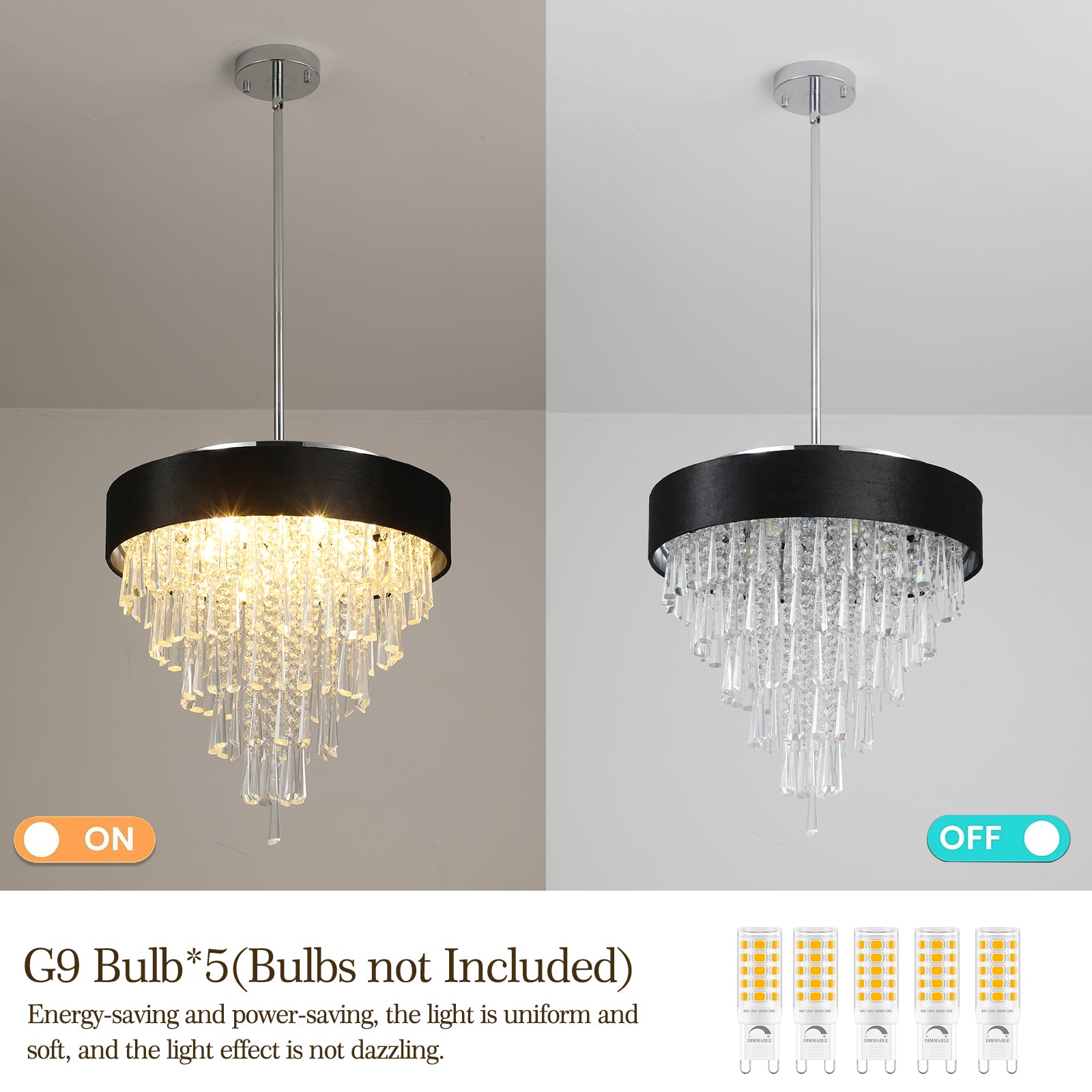 Three-Dimensional Octagonal Crystal Chandelier