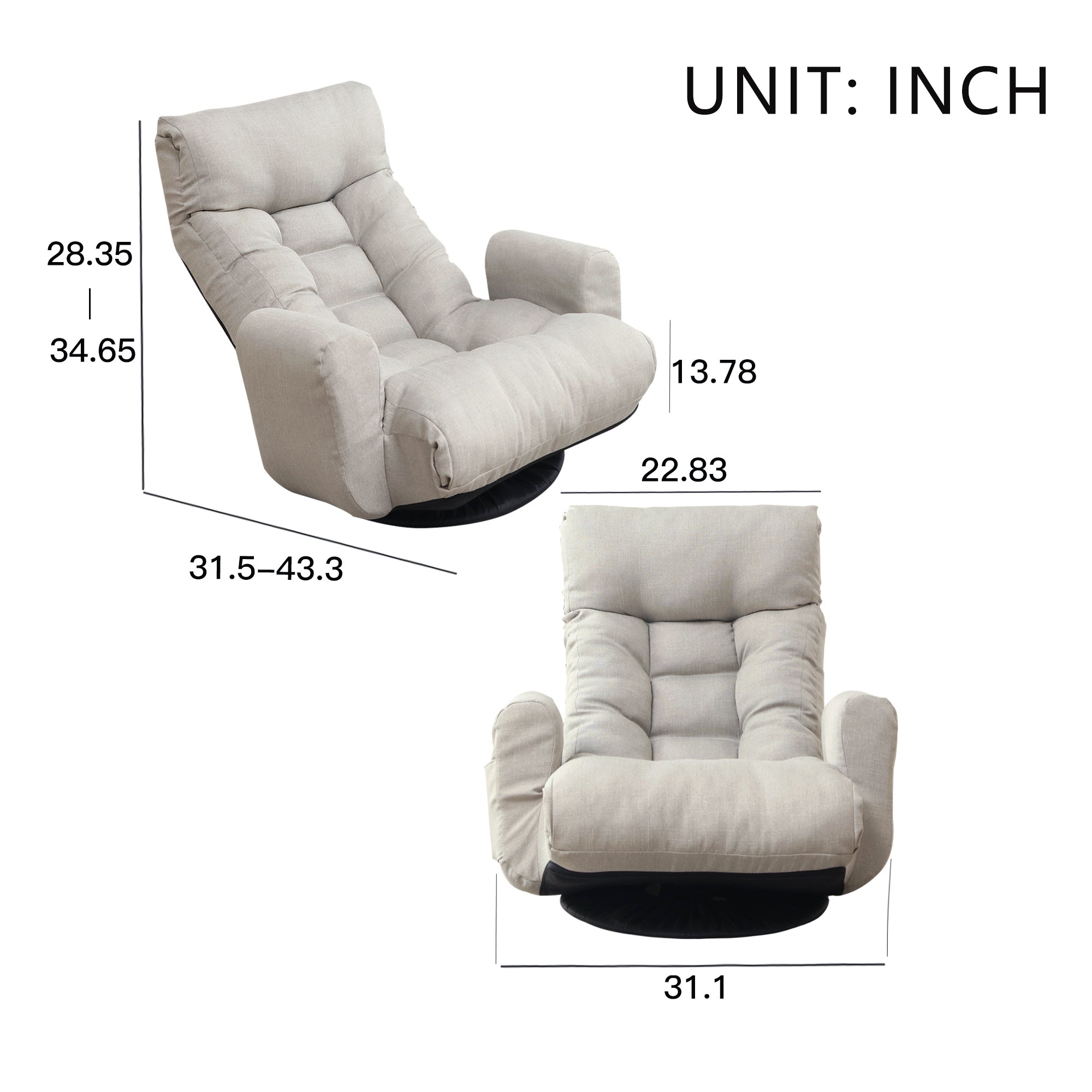 Adjustable Lounge Chair (Gray)