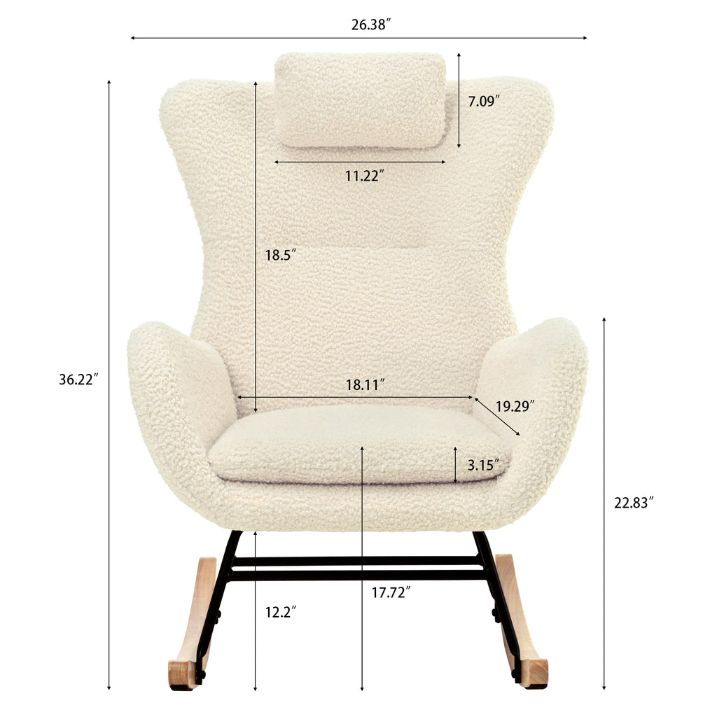 Cashmere Rocking Chair (Beige)