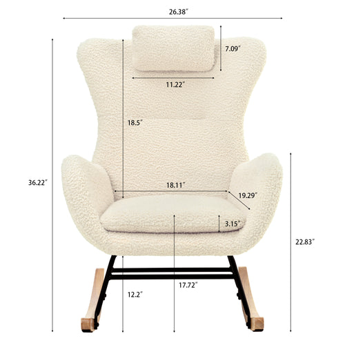 Cashmere Rocking Chair (Beige)