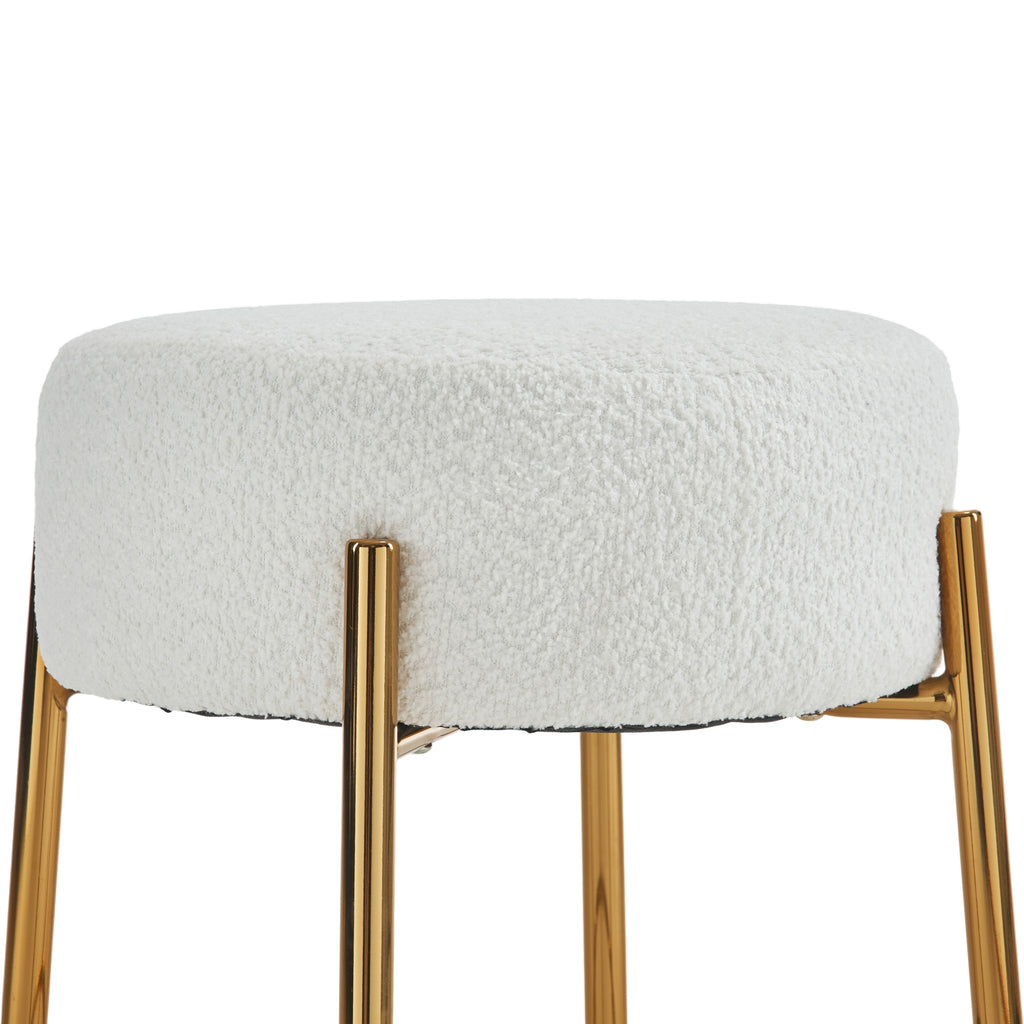 Contemporary Cushioned Dining Stool - Set of 2