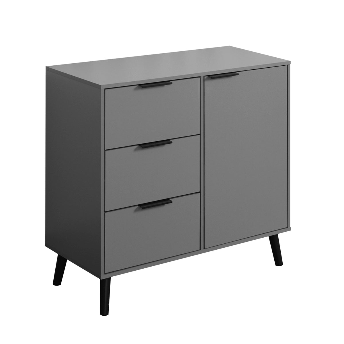 Storage cabinet with 3 drawers and adjustable shelves