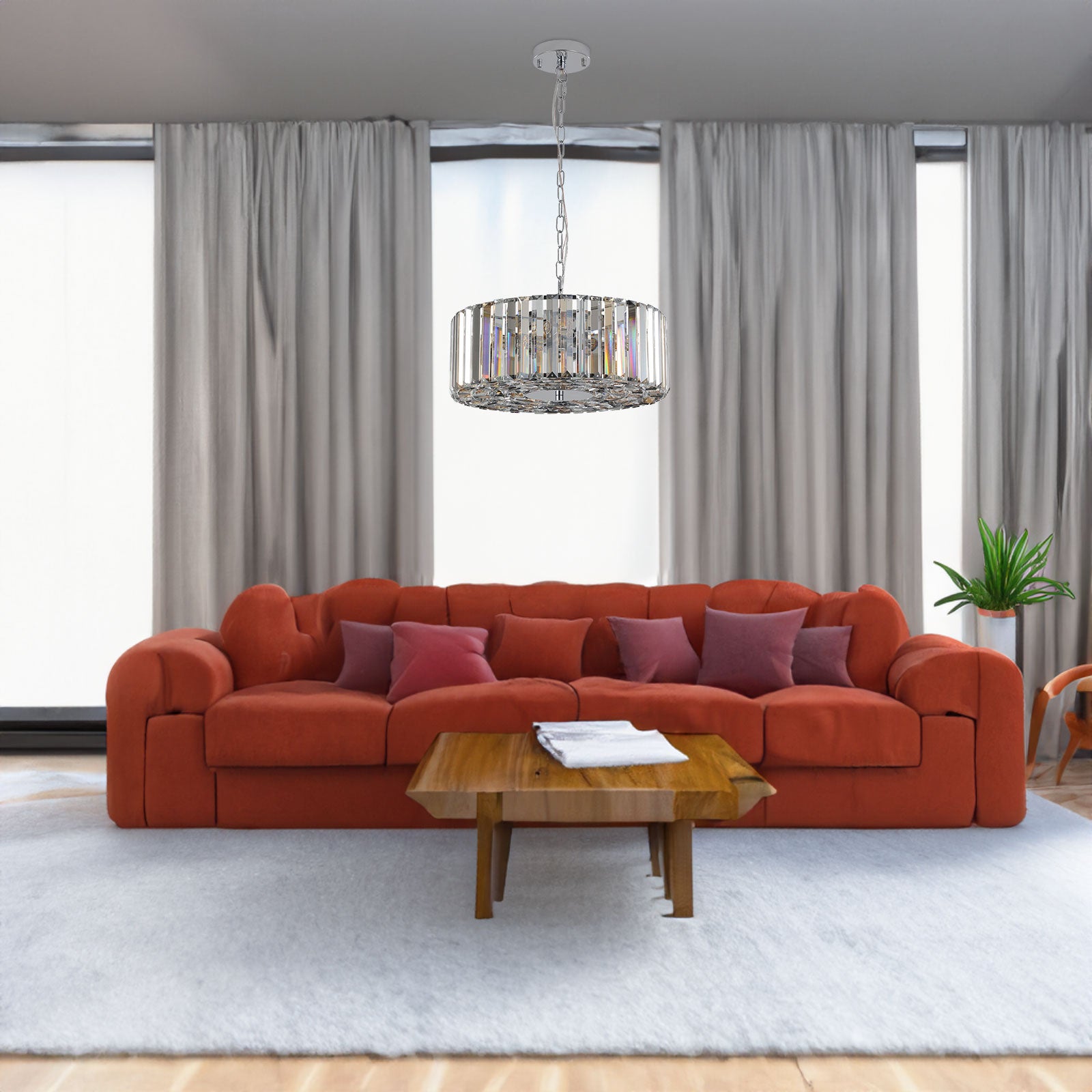 Modern Crystal Chandelier Light  Fixture (Transparent)