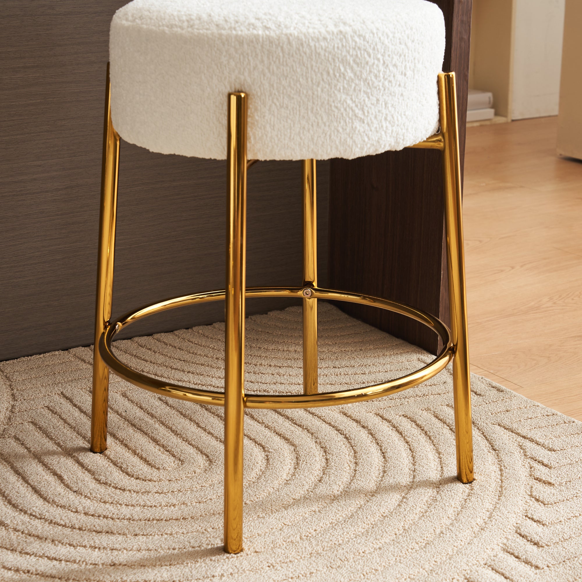 Contemporary Cushioned Dining Stool - Set of 2