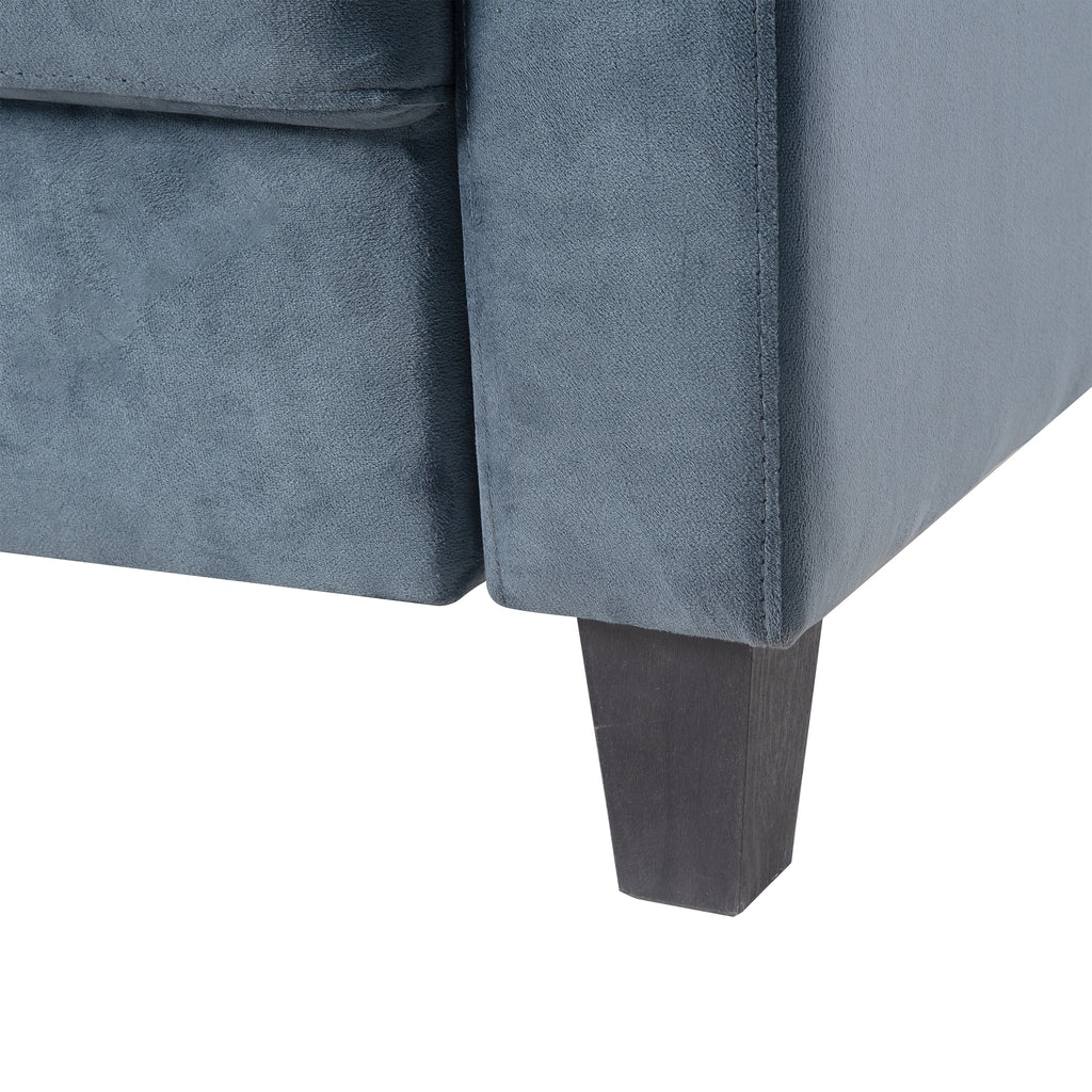 Comfortable Chenille Sectional Sofa (Gray)