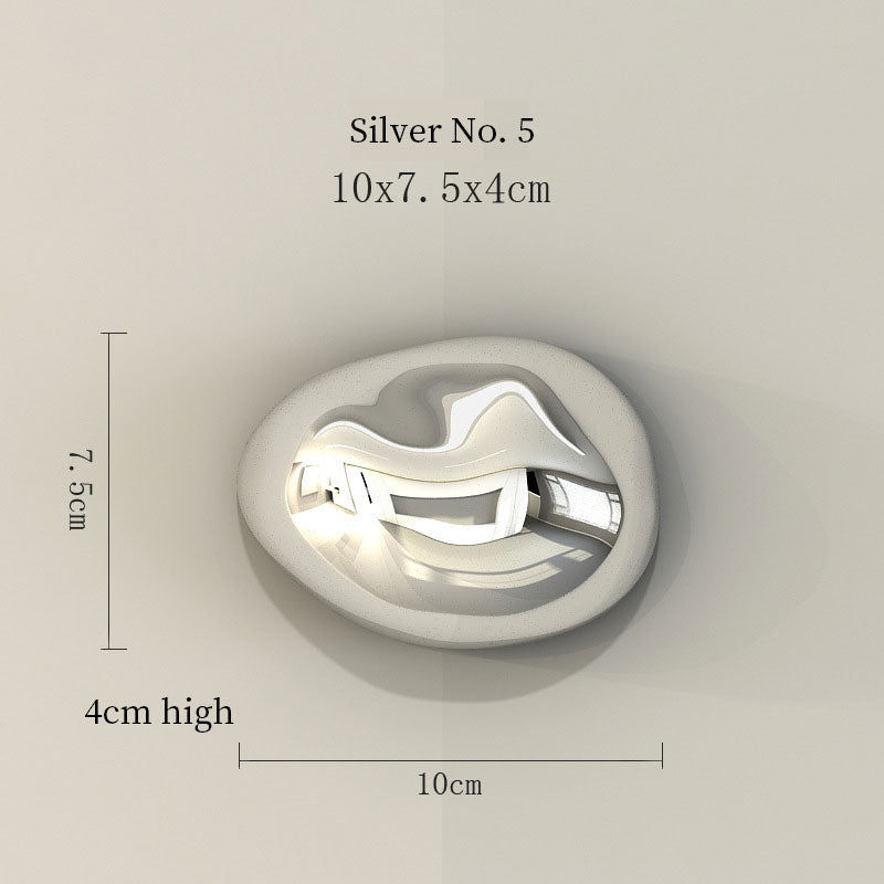 Abstract 3D Stone Wall Sculpture – Electroplated Rock