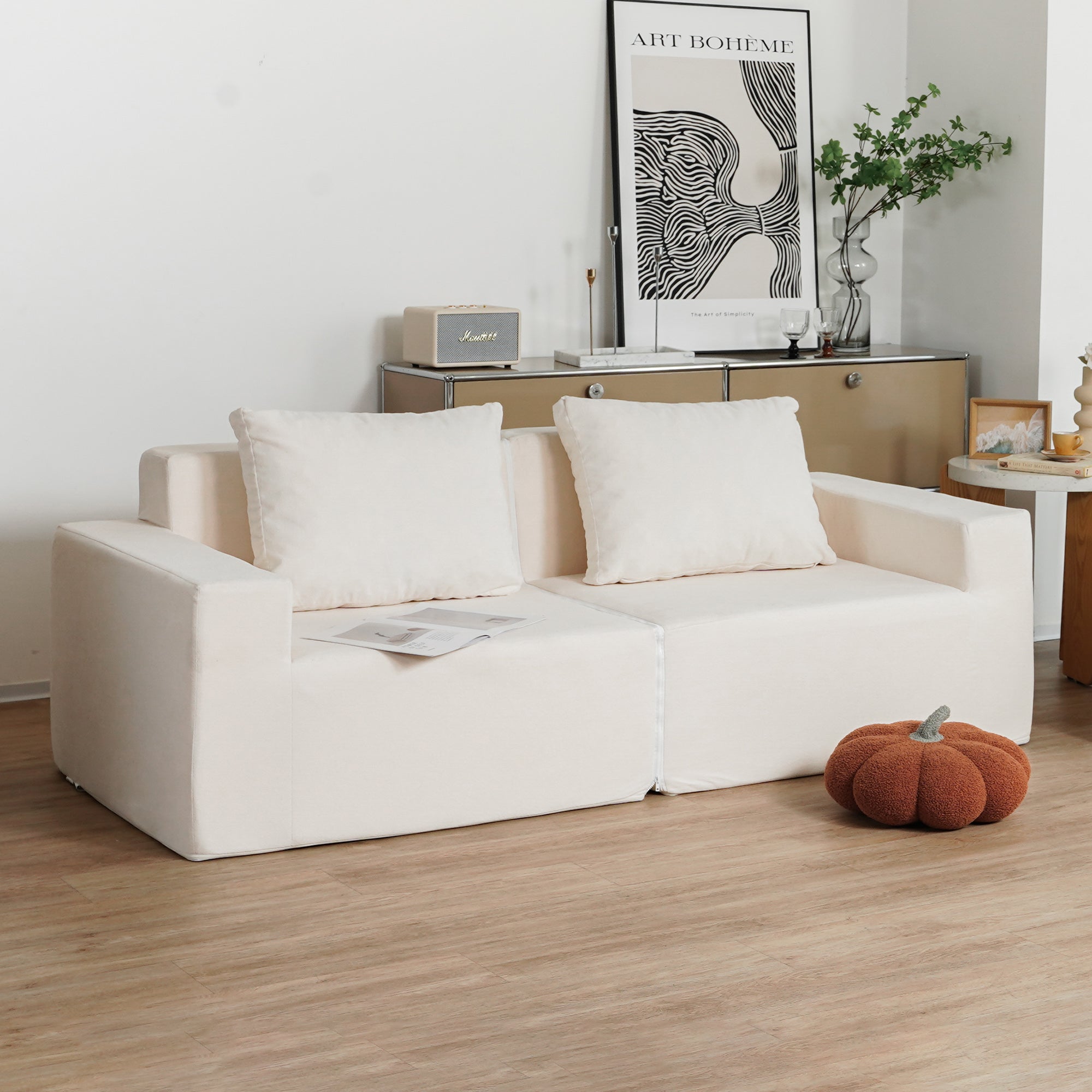 Convertible Foam Loveseat