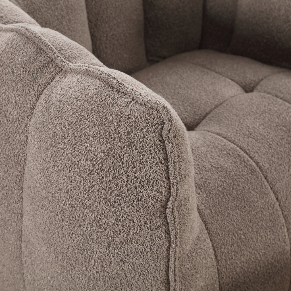 Plush Foam Lounger w/ Ottoman (Coffee)