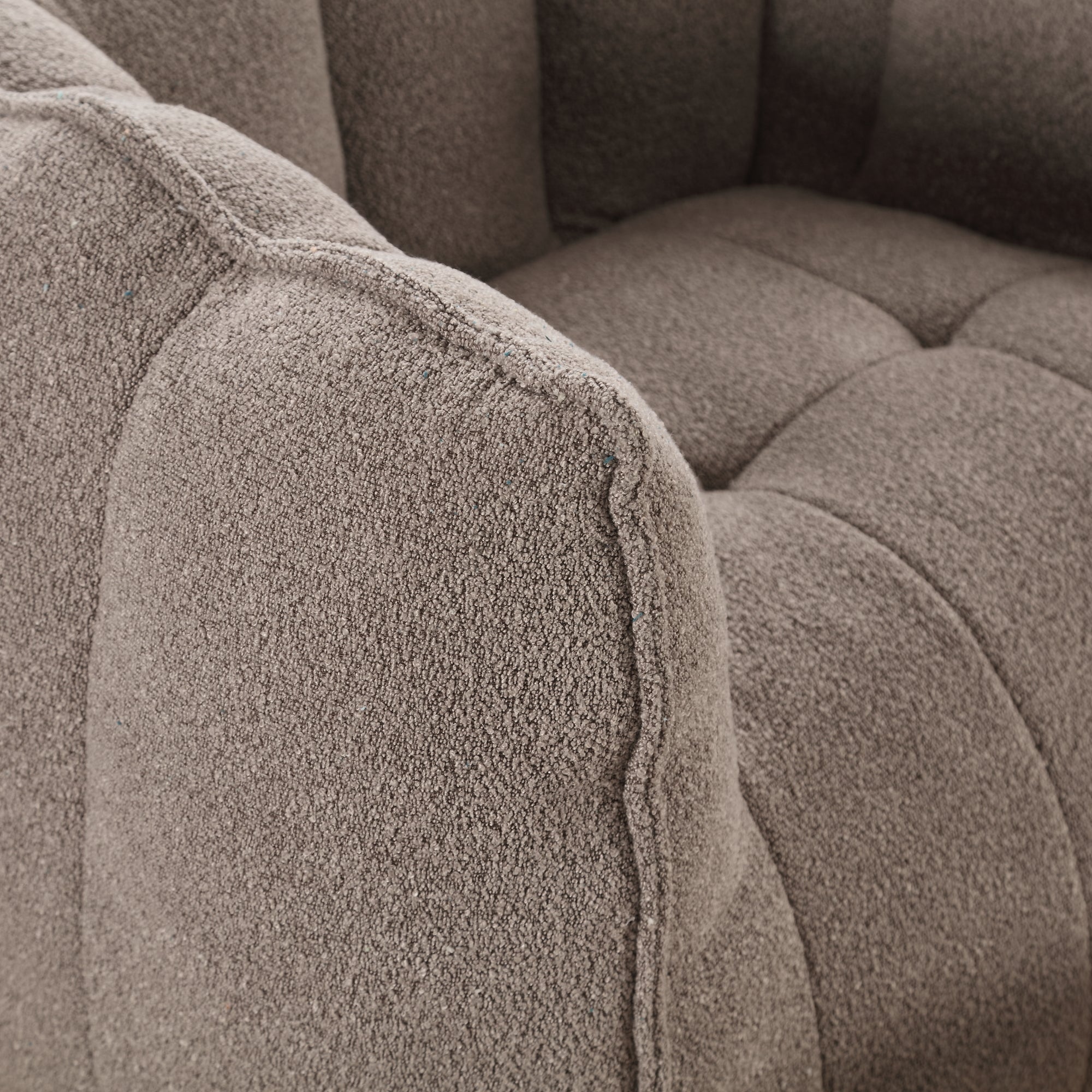 Plush Foam Lounger w/ Ottoman (Coffee)