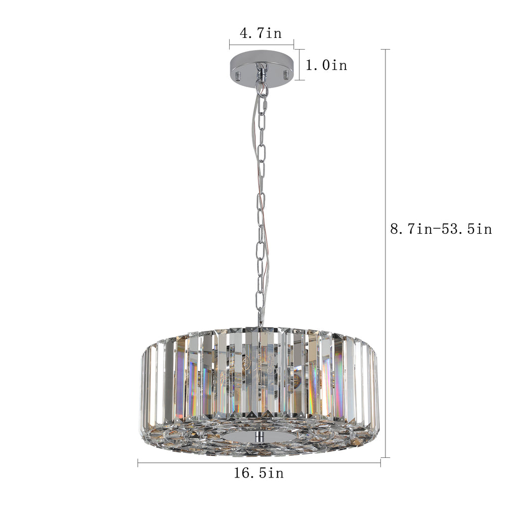 Modern Crystal Chandelier Light  Fixture (Transparent)