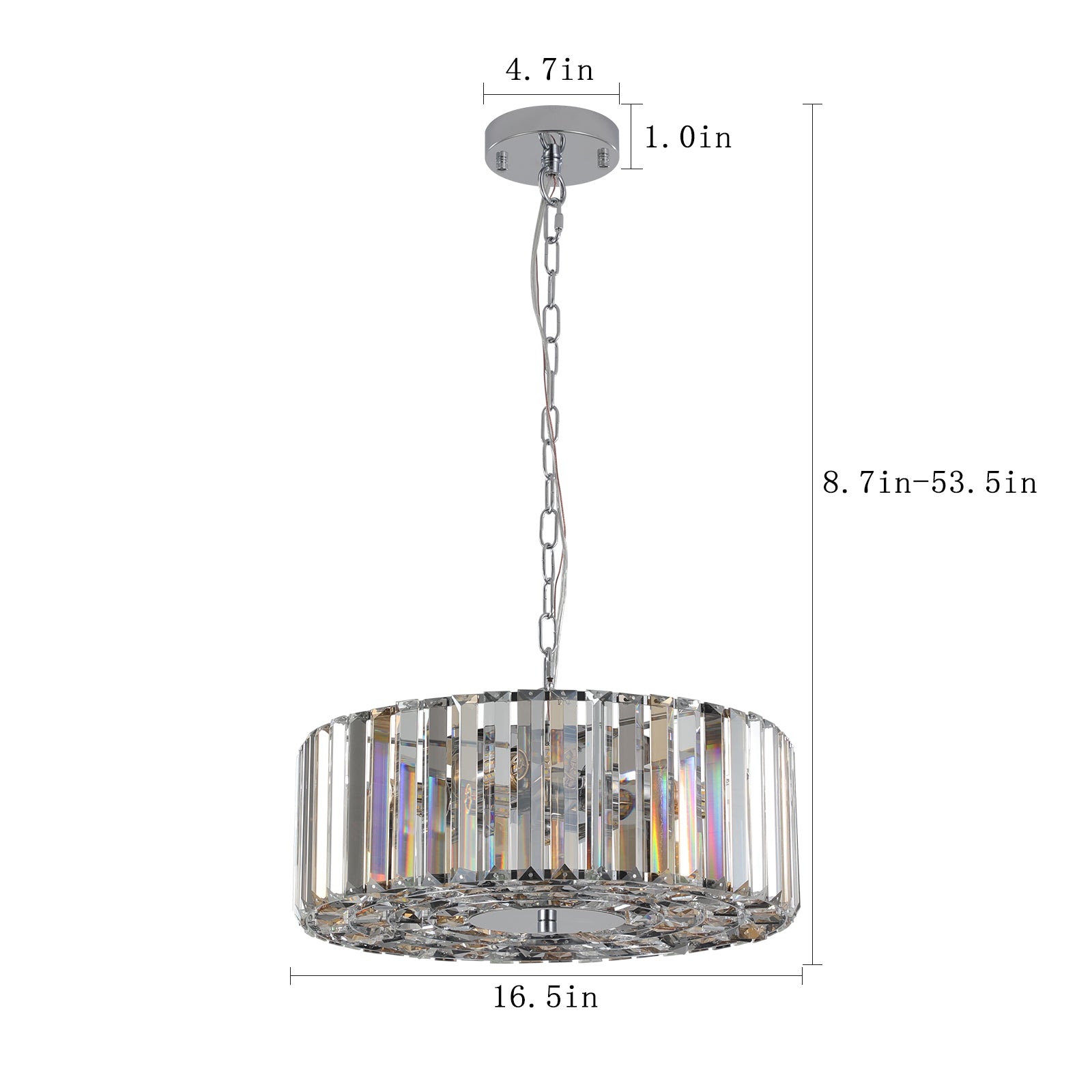 Modern Crystal Chandelier Light  Fixture (Transparent)
